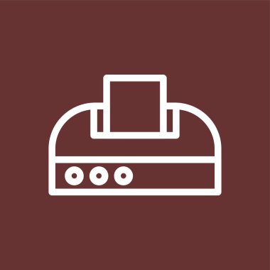 Yazdırma simgesi, vektör illüstrasyonu basit tasarım