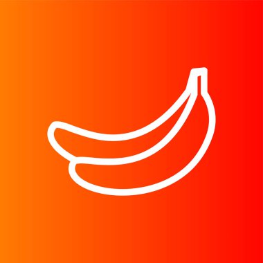 muz simgesi, vektör illüstrasyonu basit tasarım