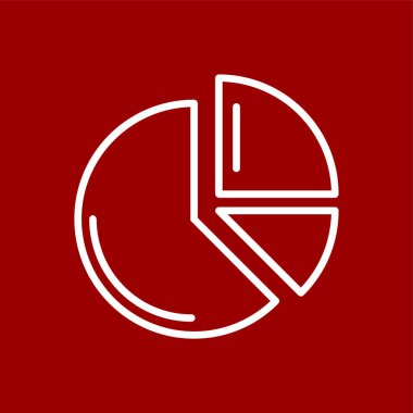 Pasta çizelgesi simgesi, vektör illüstrasyonu basit tasarım