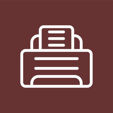 yazıcı simgesi, vektör illüstrasyonu basit tasarım