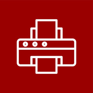 yazıcı simgesi, vektör illüstrasyonu basit tasarım