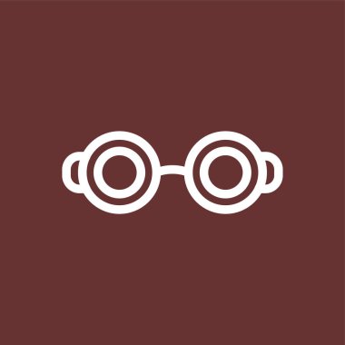 Gözlük simgesi, vektör illüstrasyonu basit tasarım