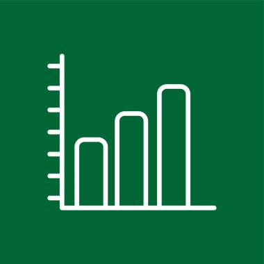 Çubuk Grafik simgesi, vektör illüstrasyonu basit tasarım