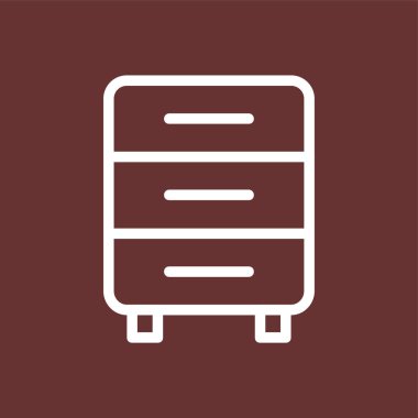 Dolap simgesi, vektör illüstrasyonu basit tasarım