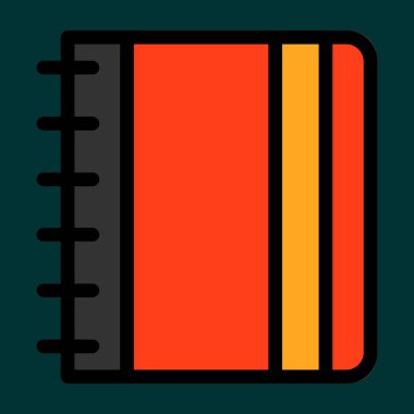 Kişi Kitabı simgesi, vektör illüstrasyonu basit tasarım