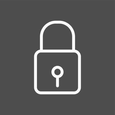 Lock icon, vector illustration simple design