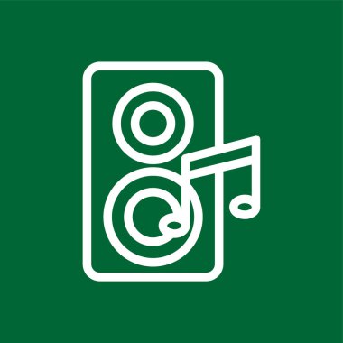 Müzik Sözcüsü simgesi, vektör illüstrasyonu basit tasarım