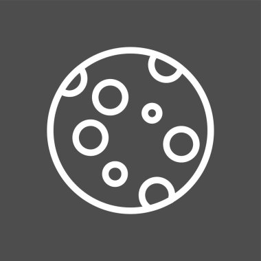 Ay simgesi, vektör illüstrasyonu basit tasarım