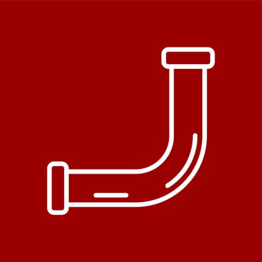 Boru simgesi, vektör illüstrasyonu basit tasarım