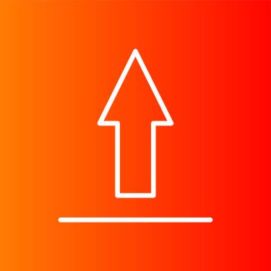 Yukarı İşaret simgesi, vektör illüstrasyonu basit tasarım