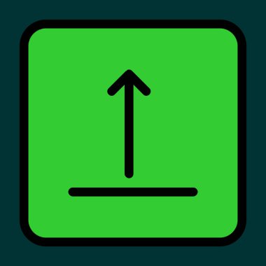 Upload icon, vector illustration simple design