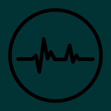 Nabız Simgesi, vektör illüstrasyonu basit tasarım