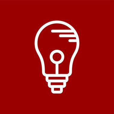 ampul simgesi, vektör illüstrasyonu basit tasarım