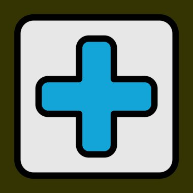 tıbbi simge, vektör illüstrasyonu basit tasarım