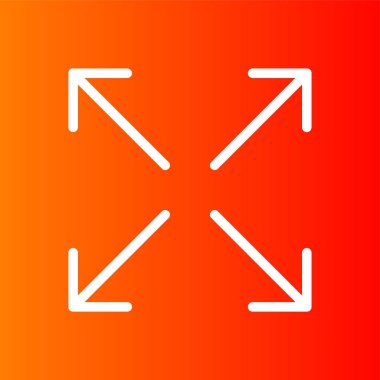 Simgeyi yeniden boyutlandır, vektör illüstrasyonu basit tasarım