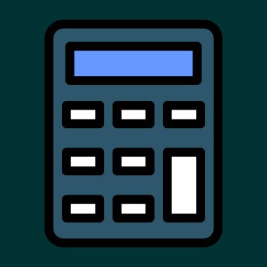 Calculator icon, vector illustration simple design