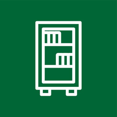 kitaplık simgesi, vektör illüstrasyonu basit tasarım