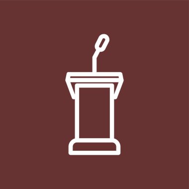 Podyum simgesi, vektör illüstrasyonu basit tasarım