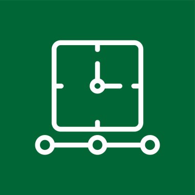 Duvar Saati simgesi, vektör illüstrasyonu basit tasarım