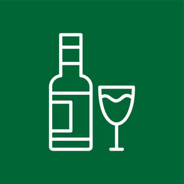 şarap simgesi, vektör illüstrasyonu basit tasarım