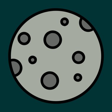 Ay simgesi, vektör illüstrasyonu basit tasarım