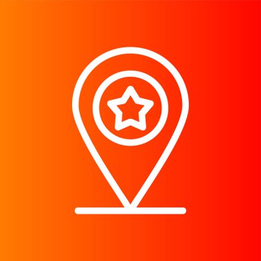 Favori konum simgesi, vektör illüstrasyonu basit tasarım