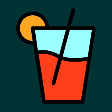 meyve suyu simgesi, vektör illüstrasyonu basit tasarım