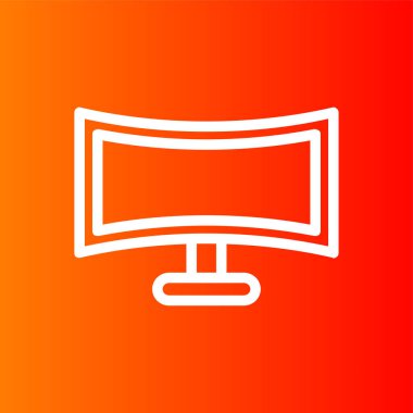 LCD simgesi, vektör illüstrasyonu basit tasarım