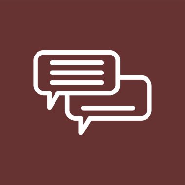 Sohbet simgesi, vektör illüstrasyonu basit tasarım