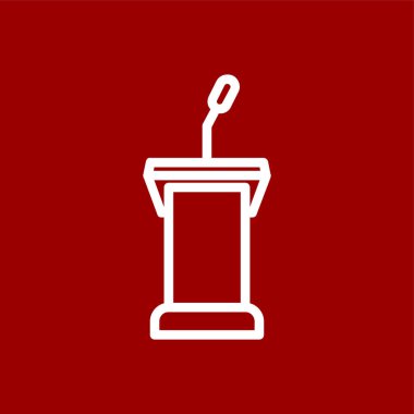Podyum simgesi, vektör illüstrasyonu basit tasarım