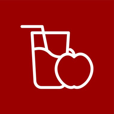 meyve suyu simgesi, vektör illüstrasyonu basit tasarım