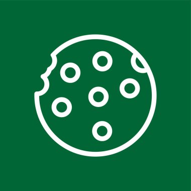 Kurabiye simgesi, vektör illüstrasyonu basit tasarım