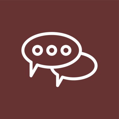 Sohbet simgesi, vektör illüstrasyonu basit tasarım