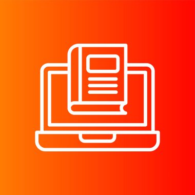 Çevrimiçi Eğitim simgesi, vektör illüstrasyonu basit tasarım