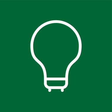 ampul simgesi, vektör illüstrasyonu basit tasarım