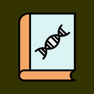 Biyoloji simgesi, vektör illüstrasyonu basit tasarım