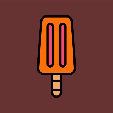 dondurma simgesi, vektör illüstrasyonu basit tasarım