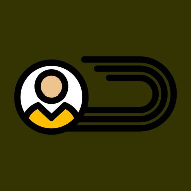 Ziyaretçi Simgesi, vektör illüstrasyonu basit tasarım