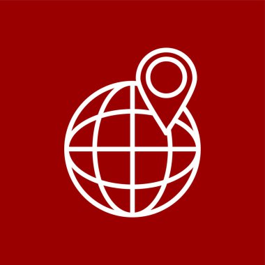 konum simgesi, vektör illüstrasyonu basit tasarım