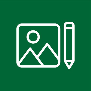 Resim simgesi ve vektör illüstrasyonunu düzenle