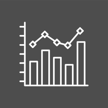 Trend Çizelgesi simgesi, vektör illüstrasyonu basit tasarım