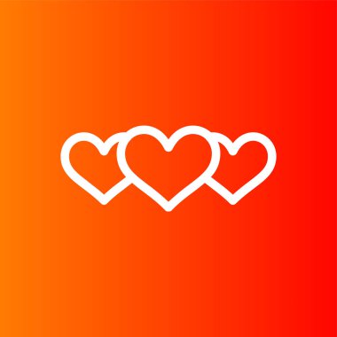 Kalp simgesi, vektör illüstrasyonu basit tasarım