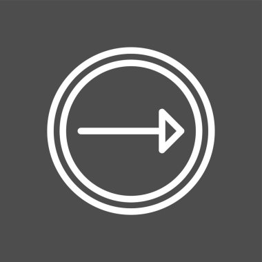 Sağ simge, vektör illüstrasyonu basit tasarım