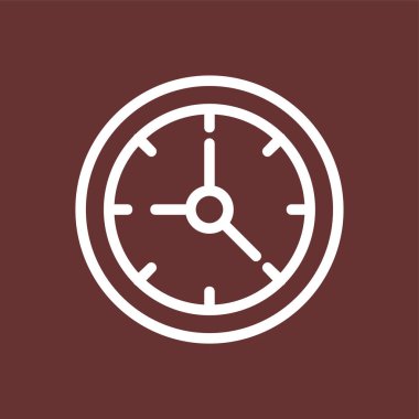 Saat simgesi, vektör illüstrasyonu basit tasarım