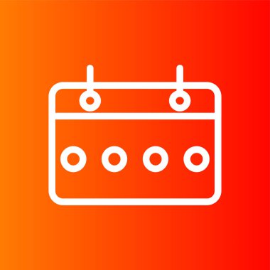 Takvim simgesi, vektör illüstrasyonu basit tasarım