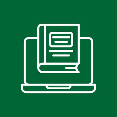 E - Simge öğrenme, vektör illüstrasyonu basit tasarım