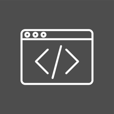 Browser icon, vector illustration simple design