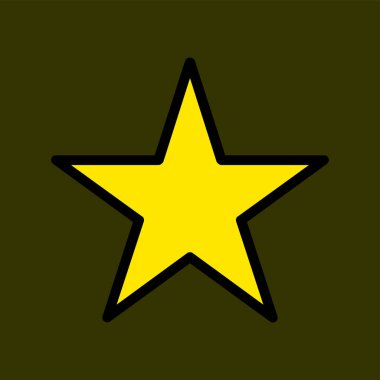 yıldız simgesi, vektör illüstrasyonu basit tasarım