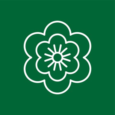 Geranium simgesi, vektör illüstrasyonu basit tasarım