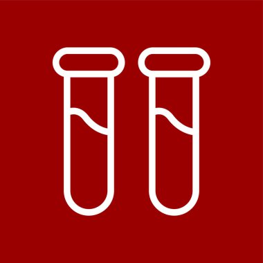 test tüpleri simgesi, vektör illüstrasyonu basit tasarım